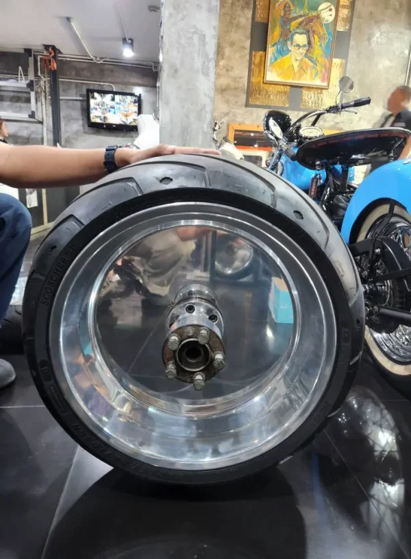 ชุดล้อแต่ง+สวิงอาร์ม+บังโคลนหลัง+เบาะ ใส่ Softail EVO - Image 5